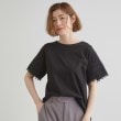 グローブ(grove)のレースプレーティングTシャツ ブラック(019)