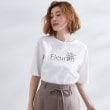 グローブ(grove)の【多機能】ハーフスリーブロゴTシャツ オフホワイト(003)