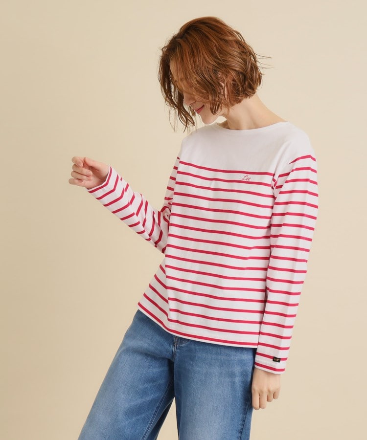 グローブ(grove)の【Ｌｅｅ×ｇｒｏｖｅ別注】ＢＡＳＱＵＥ　ＳＨＩＲＴ ピンク(373)