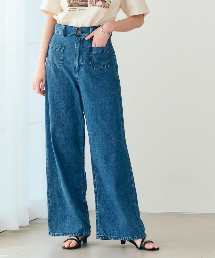 グローブ(grove)の【Lee×grove別注】DENIM MARINE PANTS ブルー(092)