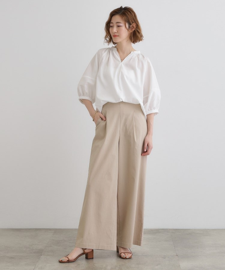 グローブ(grove)の高身長さん向け＋10cm【接触冷感】サマーハイパーストレッチワイドパンツ10