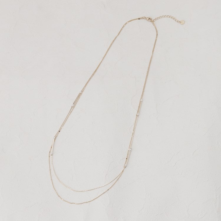 グローブ(grove)のパール調ロング2連ネックレス ネックレス
