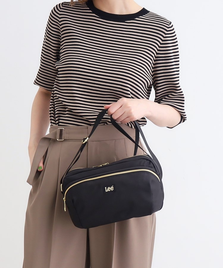 グローブ(grove)の【Lee別注】ラウンドZipショルダー ブラック(019)
