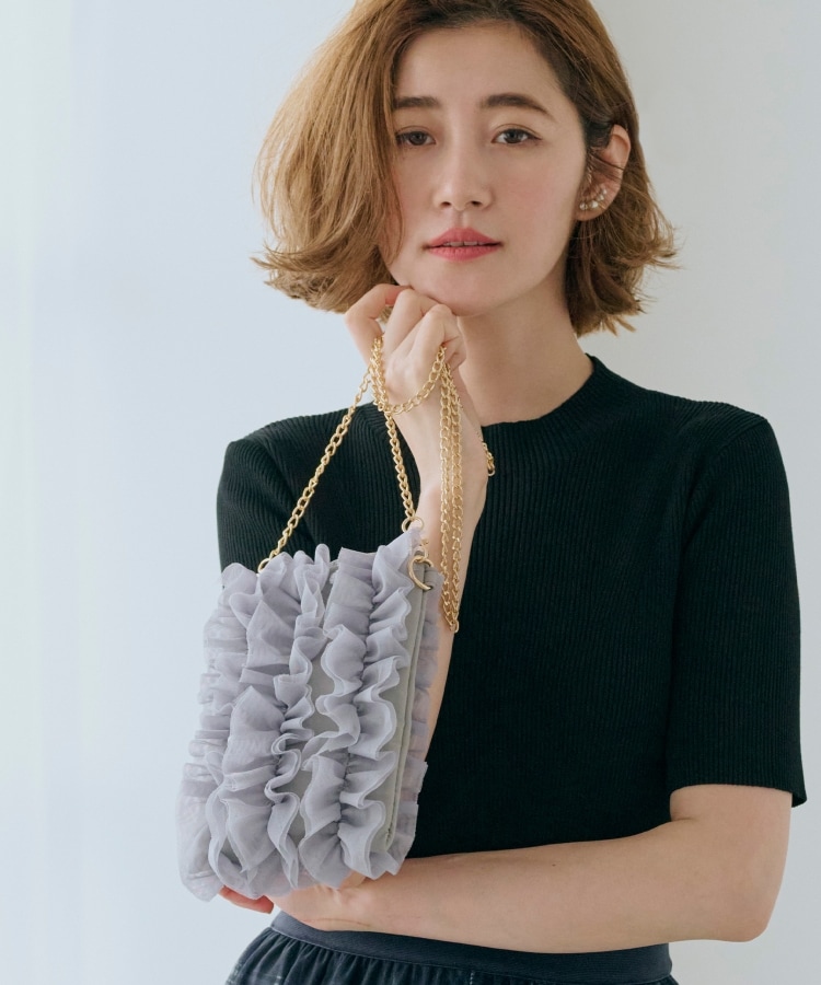 チュールティアードミニショルダー(ショルダーバッグ) | grove チュールティアードミニショルダー(ショルダーバッグ) | grove