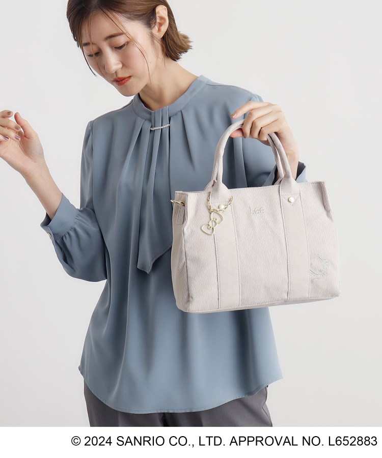 Lee別注】ハローキティコーデュロイ刺繍スクエアトート（トート