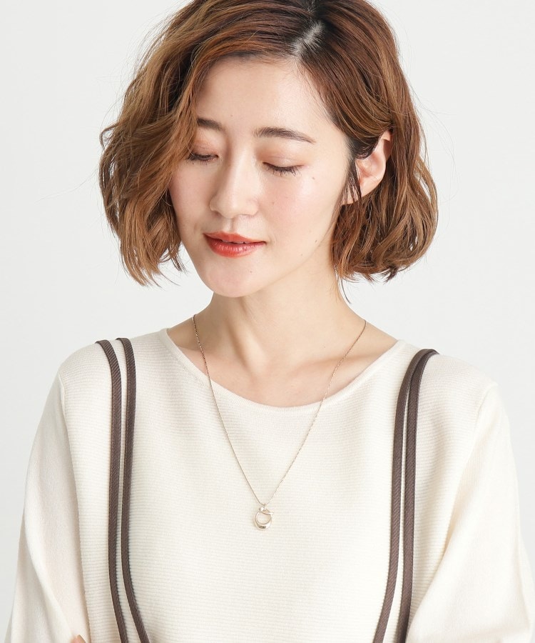 グローブ(grove)のオーバルメタルラインスライドネックレス6