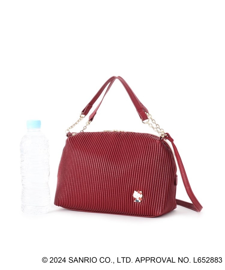 ハローキティ】チェーンハンドルプリーツショルダー(ショルダー ハローキティ】チェーンハンドルプリーツショルダー(ショルダー