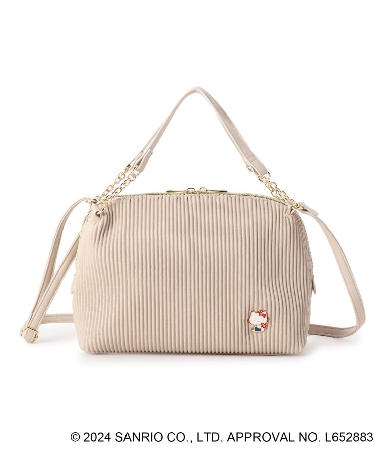 ハローキティ】チェーンハンドルプリーツショルダー(ショルダー ハローキティ】チェーンハンドルプリーツショルダー(ショルダー