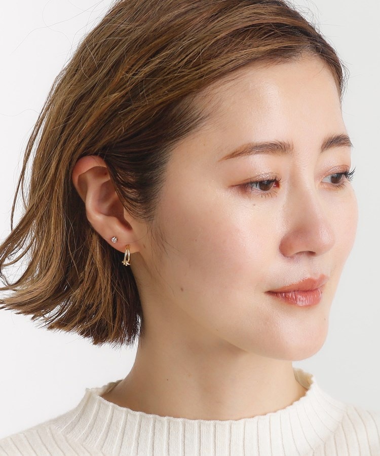 グローブ(grove)のメタルノットビジューセットピアス6