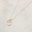 グローブ(grove)の【ネックホルダー】ダブルリングチェーンネックレス ゴールド(007)