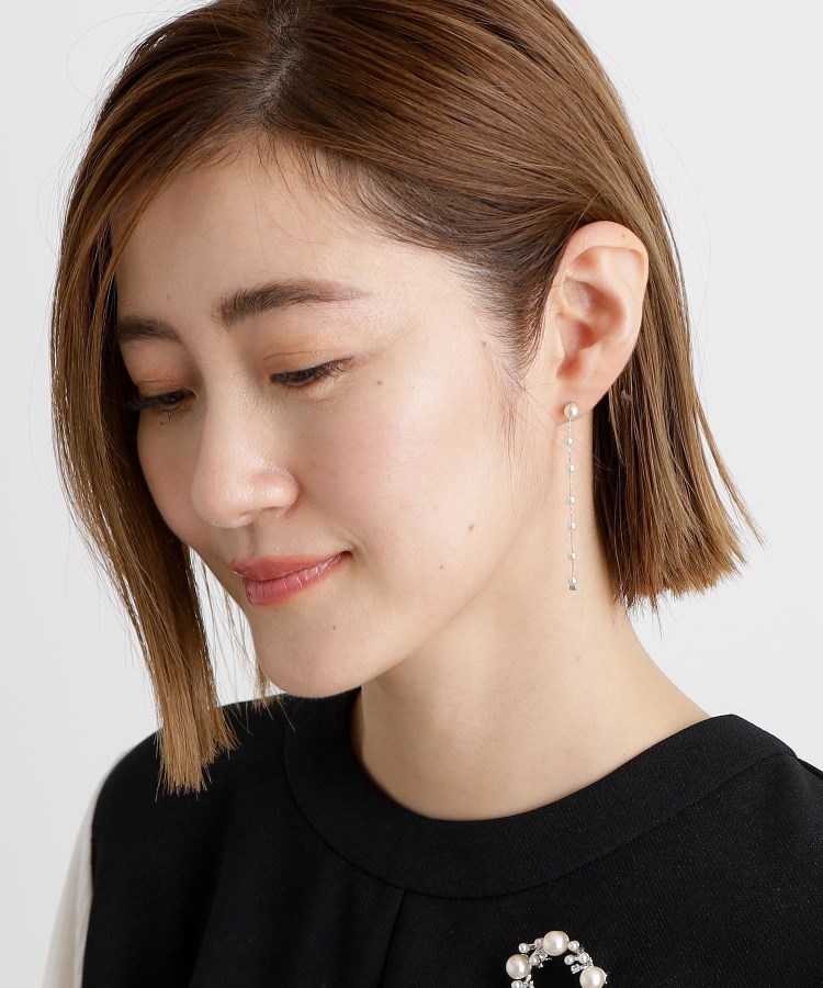グローブ(grove)のパール調ロングピアス【入卒対応可】5