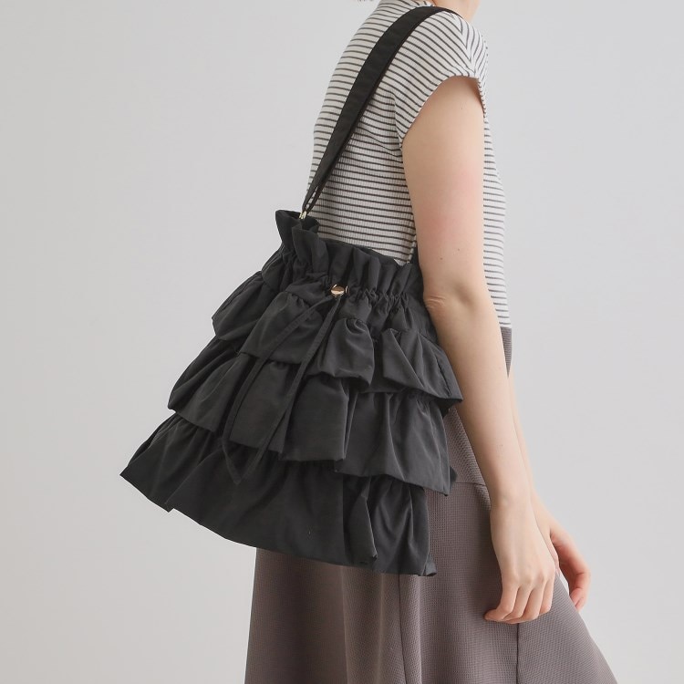 グローブ(grove)の【晴れの日も雨の日も】撥水ティアードドロストショルダー ショルダーバッグ