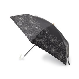 グローブ(grove)のマーガレット刺繍ミニパラソル 折りたたみ傘