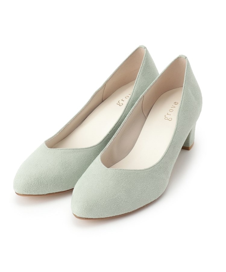 グローブ(grove)の【はっ水加工】やわここちチャンキーヒールパンプス(ヒール5.0cm)2