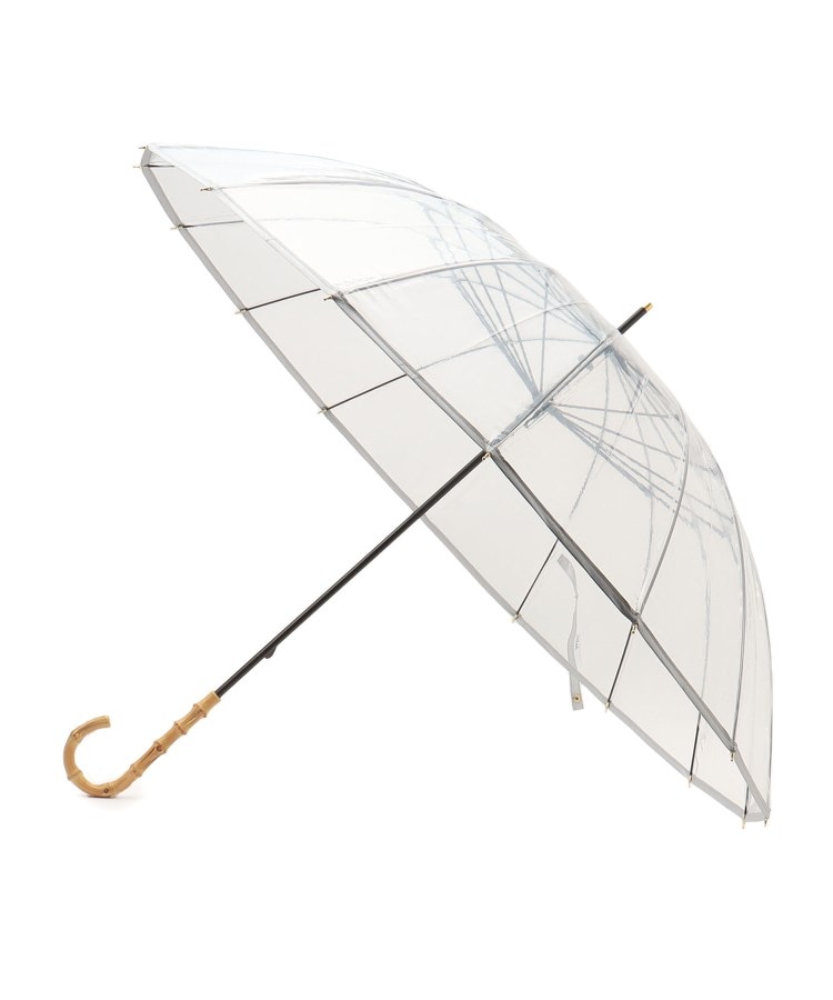 グローブ(grove)の16K プラスティックパイピング 長傘雨傘 ビニール傘 ホワイト(001)