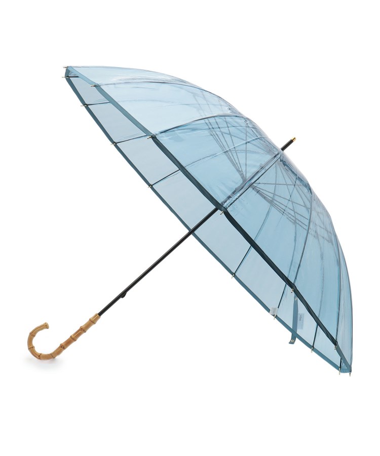 グローブ(grove)の16K プラスティックパイピング 長傘雨傘 ビニール傘 ブルー(092)