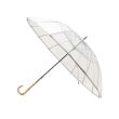 グローブ(grove)の16K プラスティックパイピング 長傘雨傘 ビニール傘 ホワイト(001)
