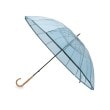 グローブ(grove)の16K プラスティックパイピング 長傘雨傘 ビニール傘 ブルー(092)