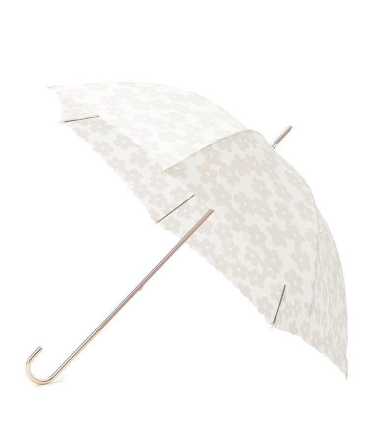 グローブ(grove)のフラワーレース雨傘【晴雨兼用】 オフホワイト(003)