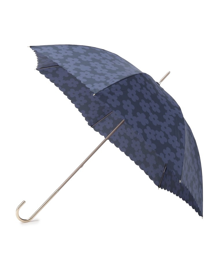 グローブ(grove)のフラワーレース雨傘【晴雨兼用】 ネイビー(094)