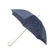 グローブ(grove)のフラワーレース雨傘【晴雨兼用】 ネイビー(094)