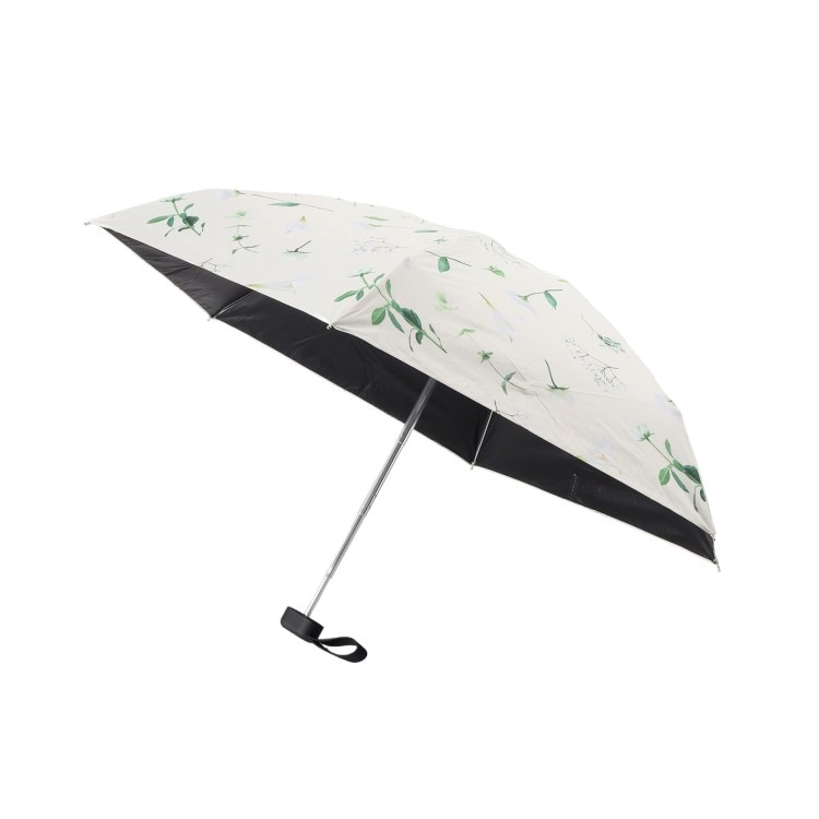 グローブ(grove)の［plantica×Wpc．］フラワープリントタイニー【晴雨兼用】【遮光・UV】 折りたたみ傘
