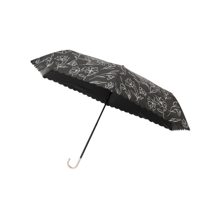 グローブ(grove)のラインフラワー ミニ 折りたたみ傘【遮光・晴雨兼用】 折りたたみ傘