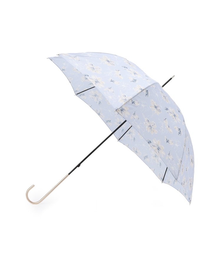 グローブ(grove)の【晴雨兼用】トーンフラワーアンブレラ（長傘） サックスブルー(090)