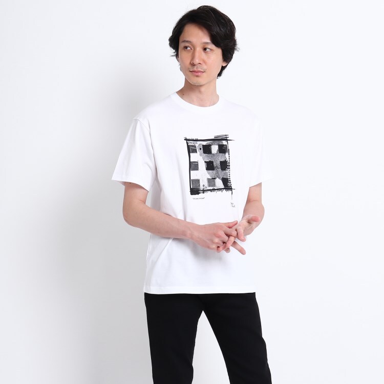 タケオキクチ(TAKEO KIKUCHI)のThe Message シルエット フォトプリント Tシャツ