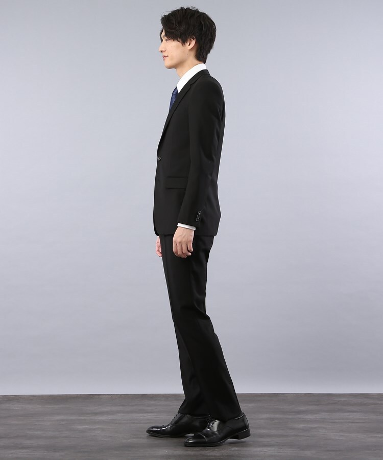 タケオキクチ(TAKEO KIKUCHI)のブラック ツイル ストレッチ スーツ3