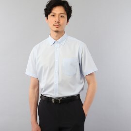 タケオキクチ(TAKEO KIKUCHI)のハケメ ジャージ 半袖 ボタンダウン シャツ カジュアルシャツ