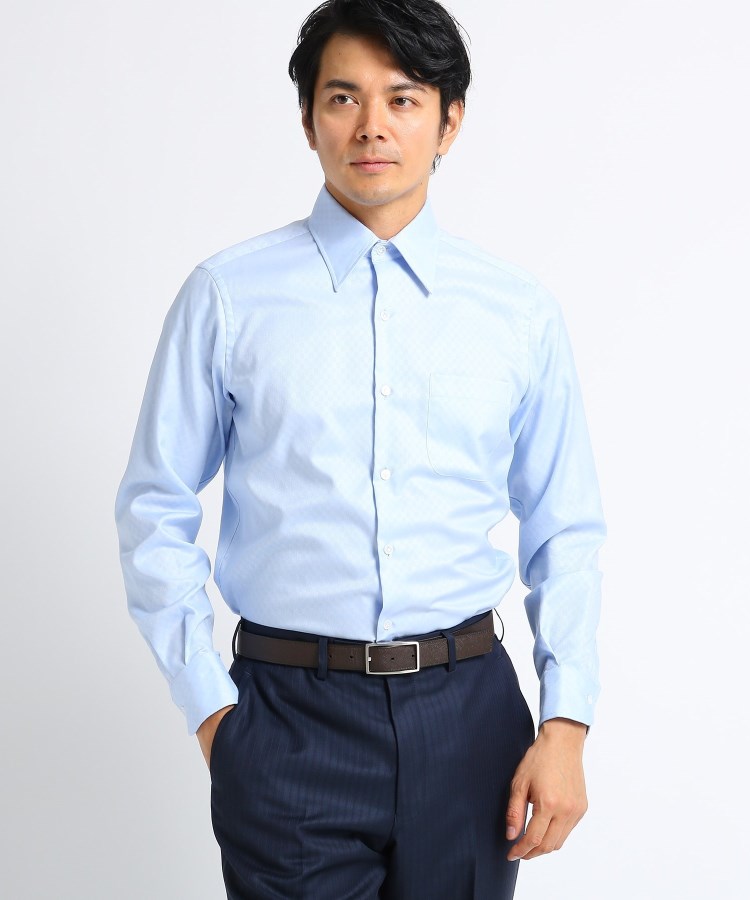  TAKEO KIKUCHI(タケオキクチ) 【Sサイズ〜】市松紋柄 ビジネスシャツ