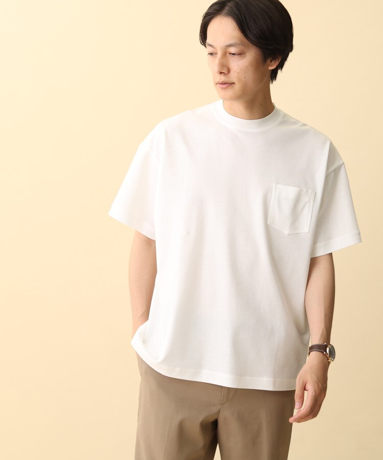 タケオキクチ(TAKEO KIKUCHI)の【WEB限定/Made in JAPAN】ポンチ オーバーサイズ Tシャツ ホワイト(001)