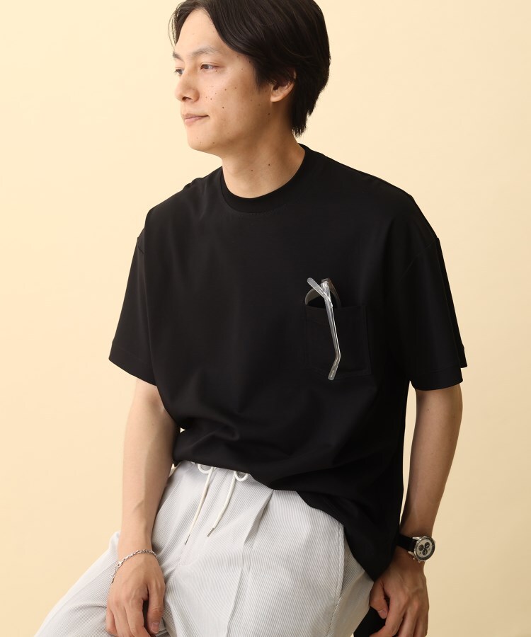 タケオキクチ(TAKEO KIKUCHI)の【WEB限定/Made in JAPAN】ポンチ オーバーサイズ Tシャツ ブラック(019)