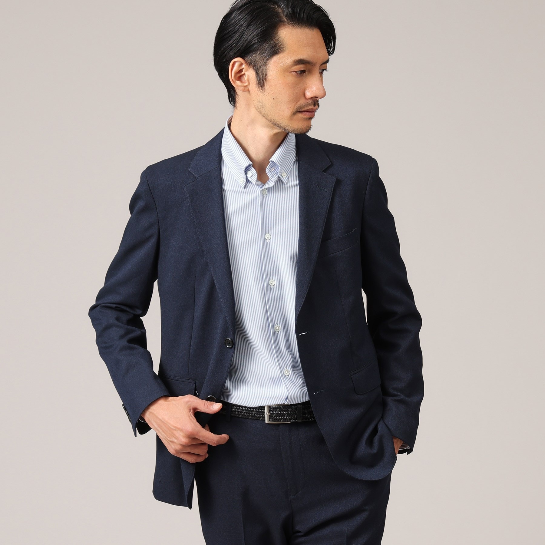 タケオキクチ(TAKEO KIKUCHI)の【ON/OFF兼用】日本製 オックス ストライプ ボタンダウンシャツ6