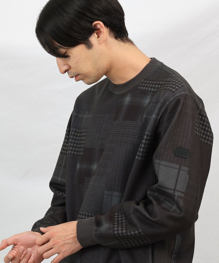 タケオキクチ(TAKEO KIKUCHI)の【Down Fabric】パッチワークパターン スウェット4