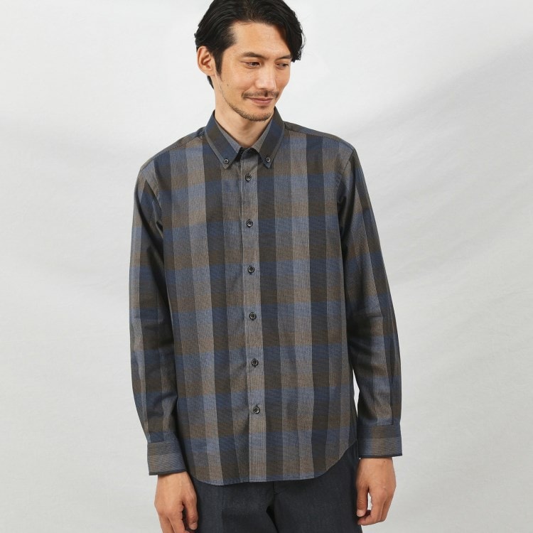タケオキクチ(TAKEO KIKUCHI)の千鳥 チェック ボタンダウンシャツ カジュアルシャツ