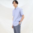 タケオキクチ(TAKEO KIKUCHI)のカラー ハケメ ストライプ 半袖シャツ ライトブルー(391)