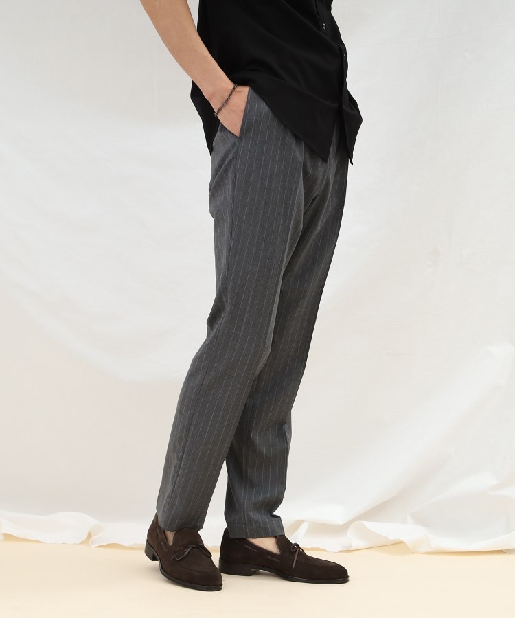 タケオキクチ(TAKEO KIKUCHI)のワイドストライプ ドレス パンツ17
