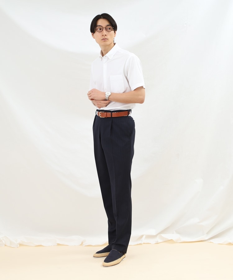 タケオキクチ(TAKEO KIKUCHI)のワイドストライプ ドレス パンツ19