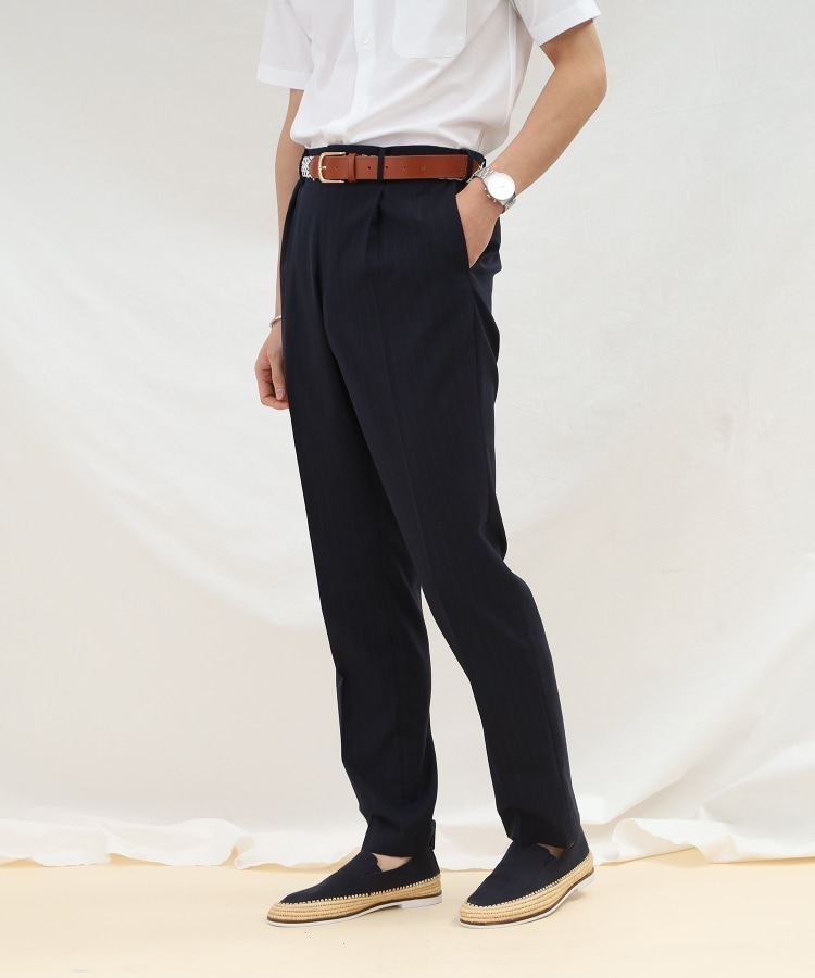 タケオキクチ(TAKEO KIKUCHI)のワイドストライプ ドレス パンツ20