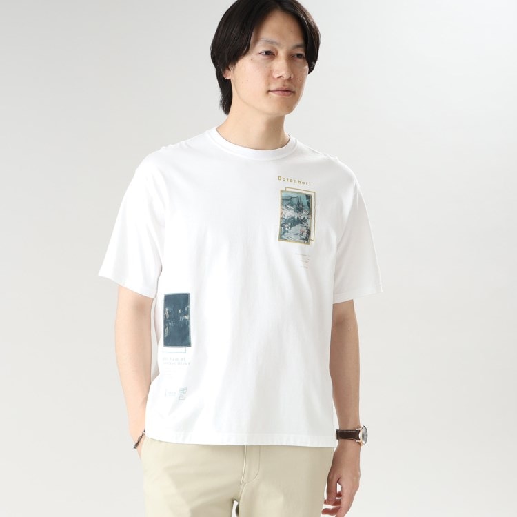 タケオキクチ(TAKEO KIKUCHI)の【Sサイズ～】日本画 グラフィック プリント Tシャツ 大阪 Ｔシャツ