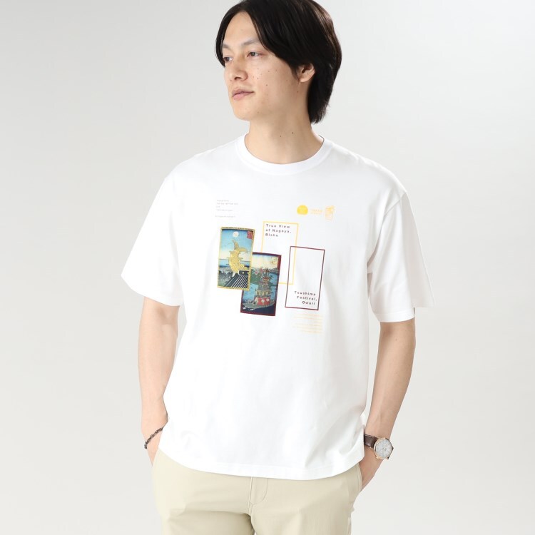 タケオキクチ(TAKEO KIKUCHI)の【Sサイズ～】日本画 グラフィック プリント Tシャツ 愛知 Ｔシャツ