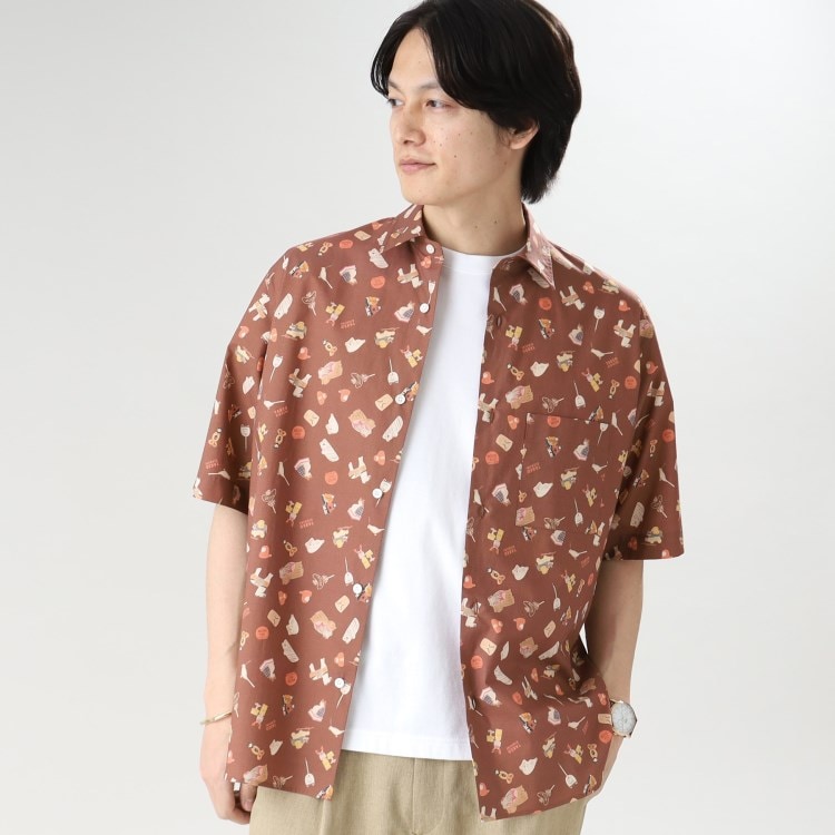タケオキクチ(TAKEO KIKUCHI)の和小物 総柄 シャツ カジュアルシャツ
