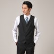 タケオキクチ(TAKEO KIKUCHI)のシャドーオルタネート ストライプ ベスト ブラック(319)