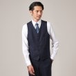 タケオキクチ(TAKEO KIKUCHI)のシャドーオルタネート ストライプ ベスト ブルー(393)