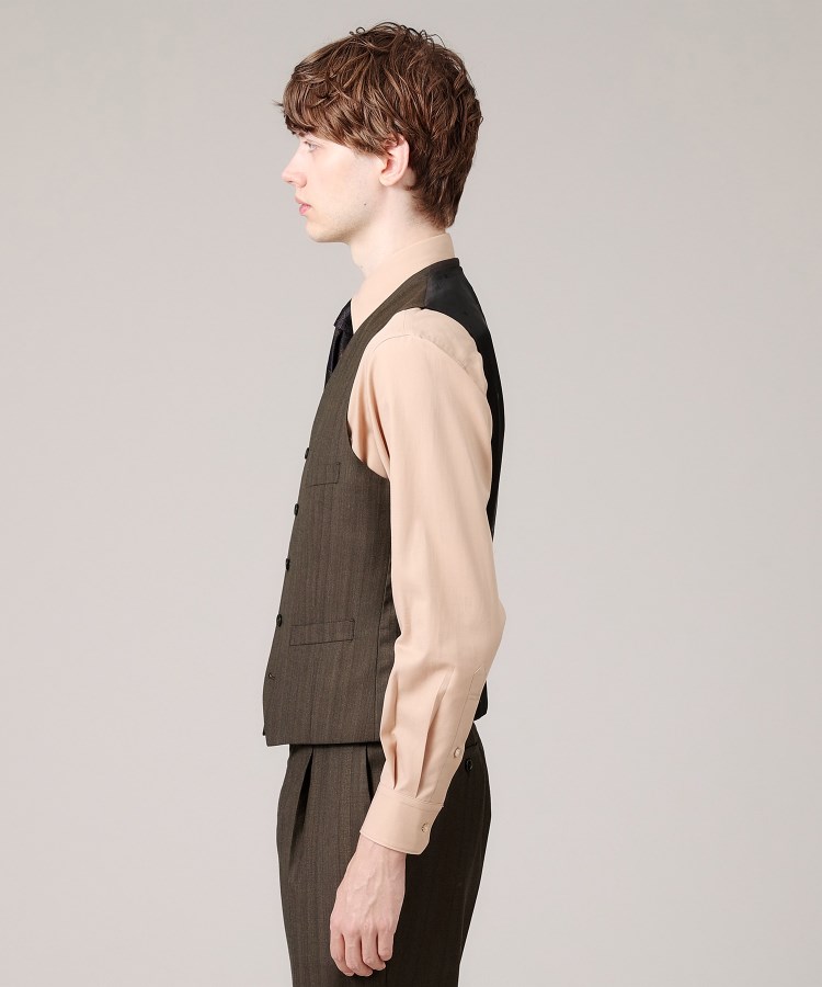 タケオキクチ(TAKEO KIKUCHI)の【DORMEUIL/3ピース対応】グレンストライプ ベスト11