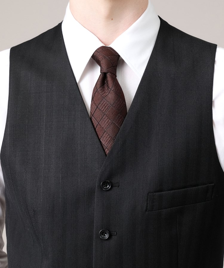 タケオキクチ(TAKEO KIKUCHI)の【DORMEUIL】オルタネートストライプ ベスト18