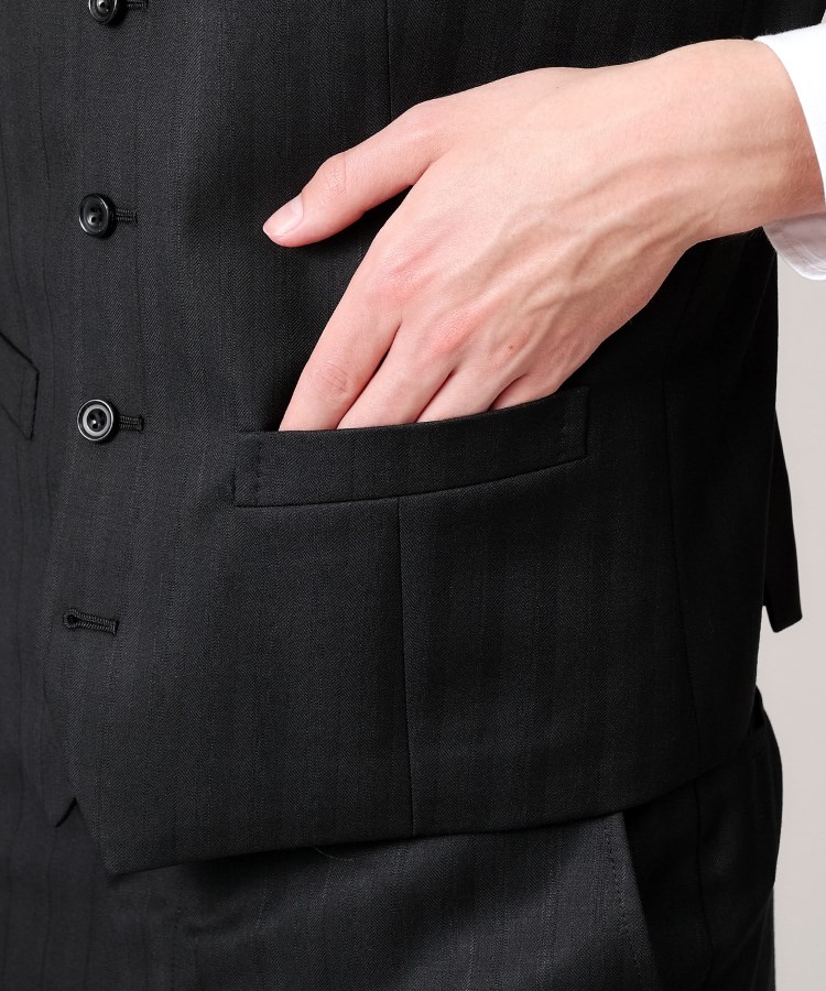 タケオキクチ(TAKEO KIKUCHI)の【DORMEUIL】オルタネートストライプ ベスト20