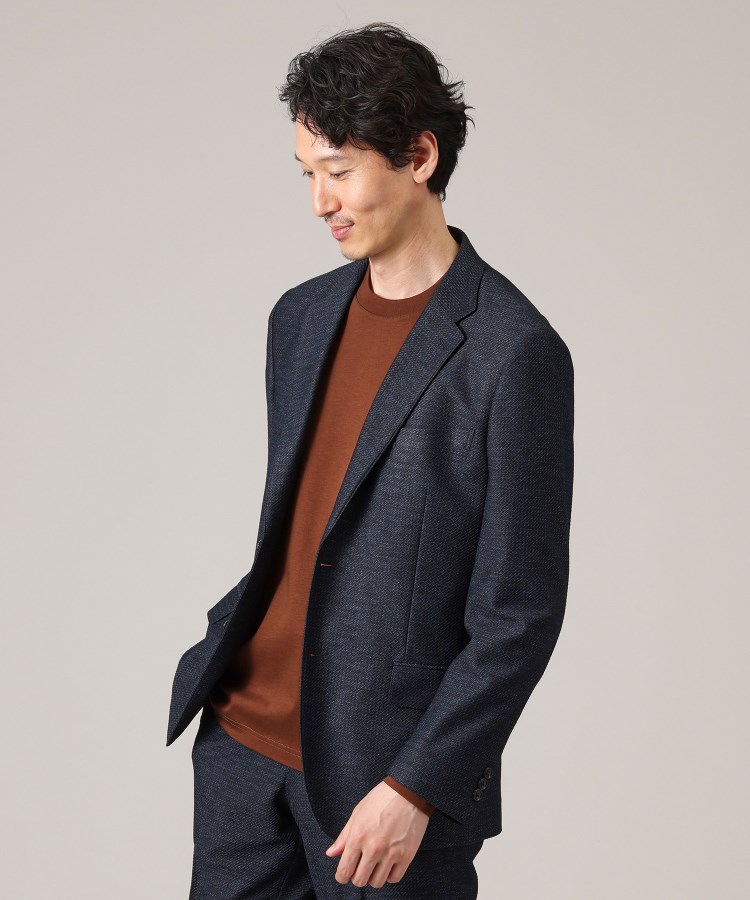 限定展開】先染めメランジ シングルジャケット(セットアップ 限定展開】先染めメランジ シングルジャケット(セットアップ